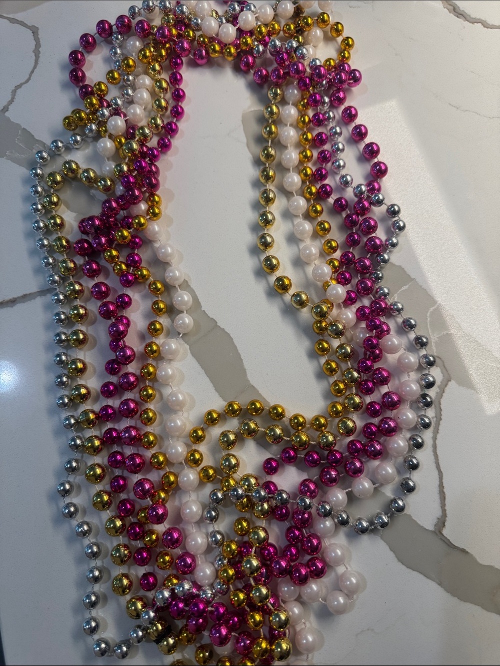 Multi-Color Bead Necklace Set Jewelry